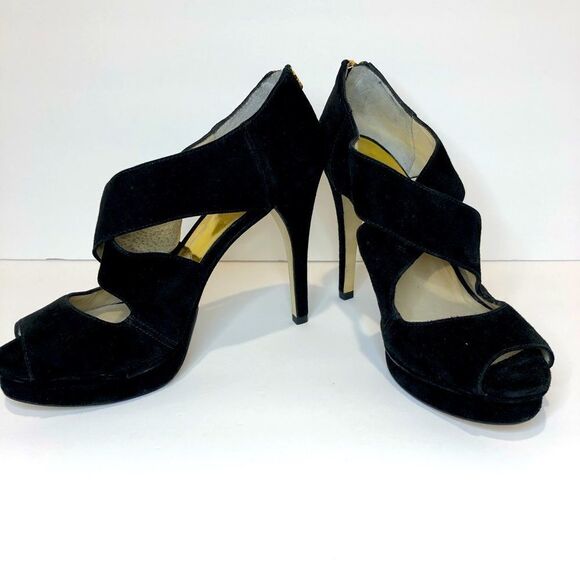 MICHAEL Michael Kors Shoes - Michael Kors black peep toe platform 5in heels size 10